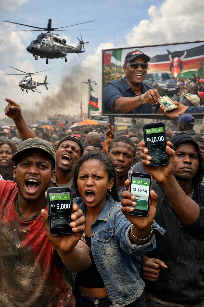 The guys don’t even carry envelopes anymore. They send Mobile Money. They fly from town to town in chopas, burn fuel, pay praise singers, print banners, brand crowds with borrowed hope - using taxes paid by the same broke youths they’re “helping.” Then they wire 25k and call it