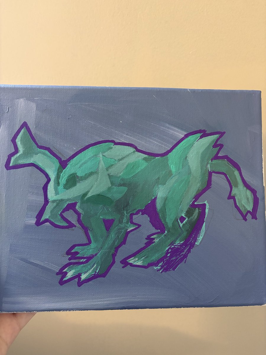 fernkatsu's tweet photo. work in progress — trying to paint youngllef from osrs for a friend’s birthday!! #art #wip #osrs https://t.co/zU1tBk40Ih