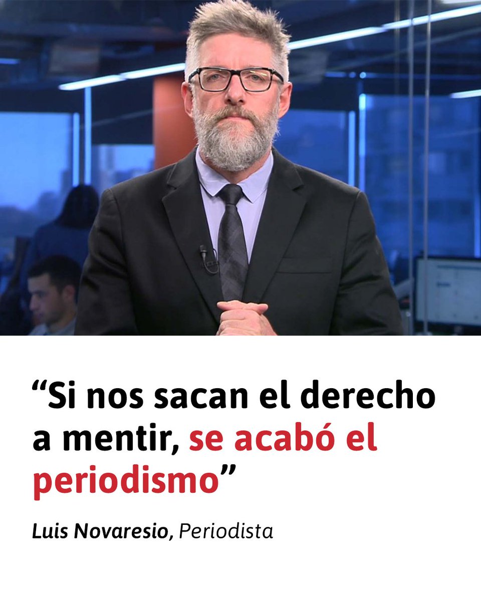 DEVUELTA AL CLOSET 

El Periodista, Luis Novaresio, confesó sus preocupaciones ante la Oficina de Respuesta Oficial, que se ocupará de desmentir las noticias falsas: "Si nos sacan el derecho a mentir, se acabo el periodismo. Además, soy gay"
