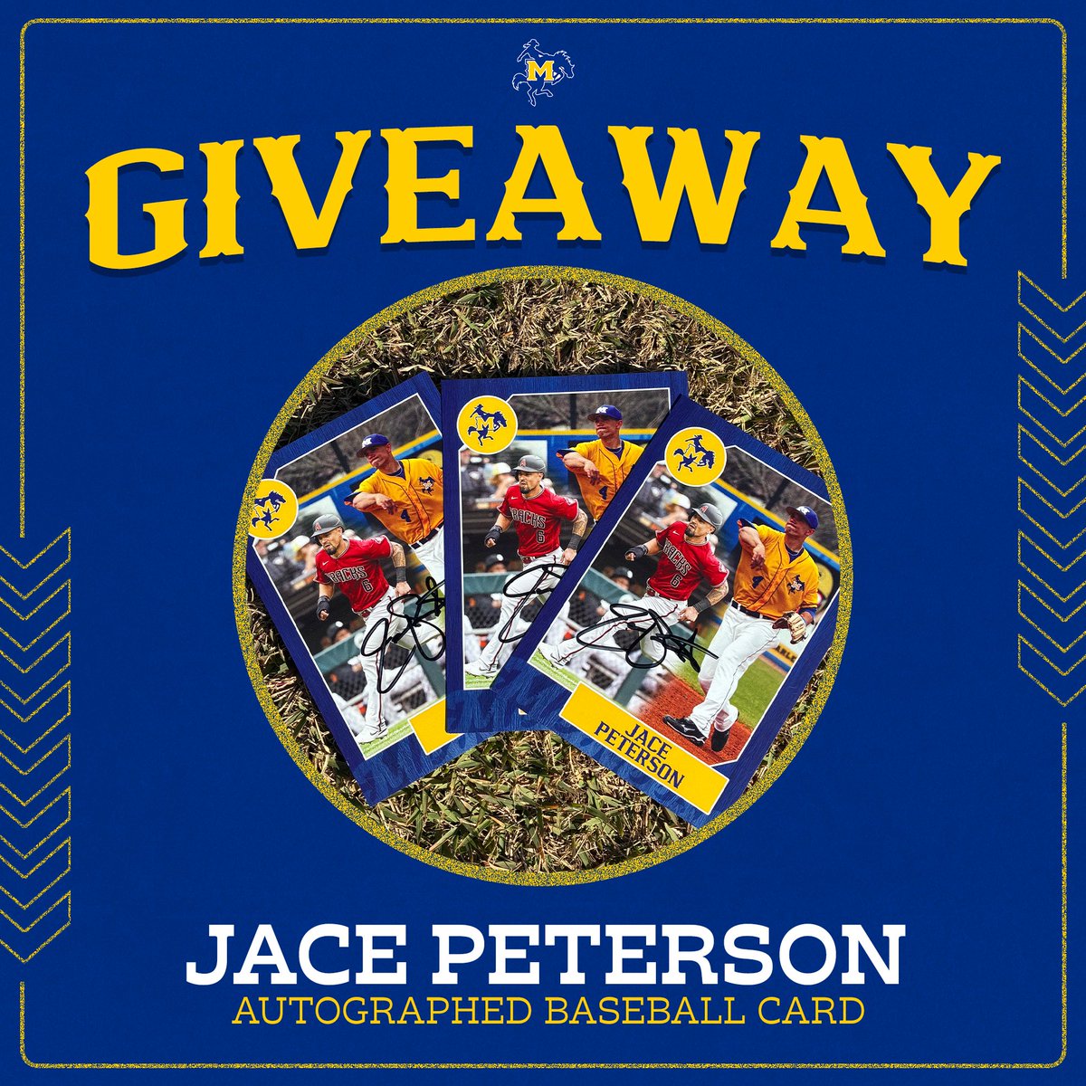 GIVEAWAY ALERT 🚨

We’re giving away THREE autographed Jace Peterson baseball cards! 

Want a chance to win? It’s easy👇

1️⃣ Retweet this post to your feed
2️⃣ Tag a friend
3️⃣ Follow McNeese Baseball on social

Winners will be announced early next week!

#GeauxPokes