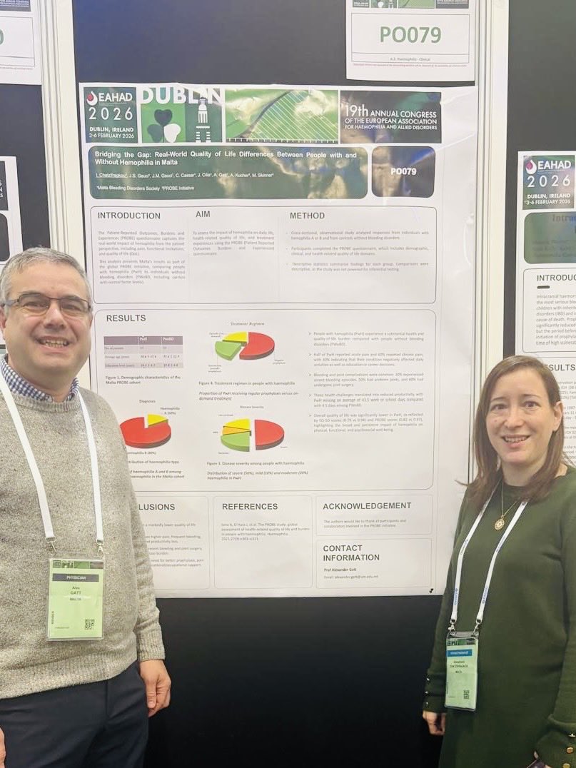 MBDSociety's tweet photo. The Malta Bleeding Disorders Society is participating in the 19th Annual Congress of the European Association for Haemophilia and Allied Disorders (EAHAD 2026), taking place from 3–6 February 2026. https://t.co/tb8lDQ0XM1