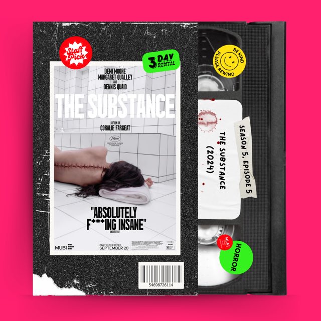 Get ready to pump it up because on this week’s episode Zoë and Logan are taking (and talking about) THE SUBSTANCE (2024). This movie has everything: prosthetic breasts, five pounds of shrimp, 36,000 gallons of fake blood, and the ultimate diva, Monstro Elisasue. 👯‍♀️