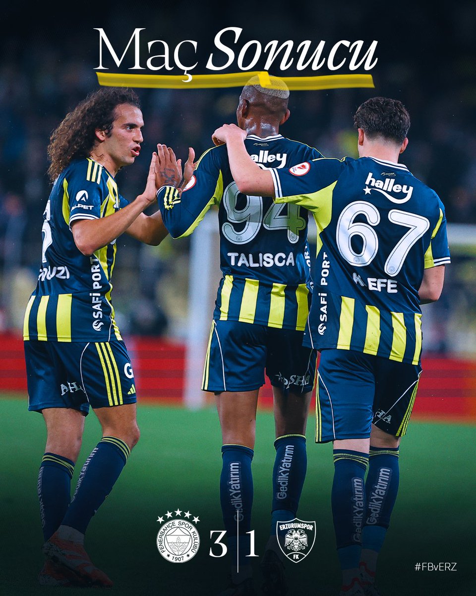 Asensio ve Talisca'nın golleriyle 3-1 kazanıyoruz!

#FBvERZ #ZTK