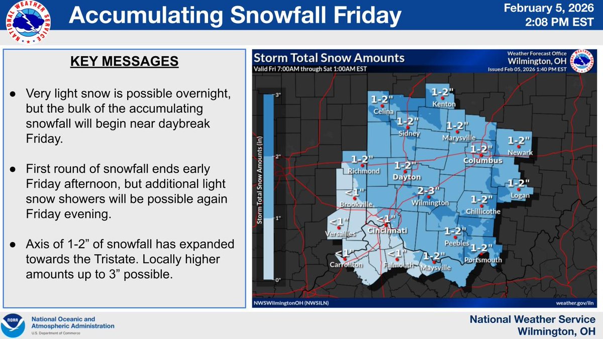 NWSILN's tweet photo. A band of snow will move in near daybreak Friday, with most of the accumulating snowfall expected Friday morning and afternoon. Expect impacts during the Friday morning commute. Additionally, bitterly cold air settles back in Friday night with sub-zero wind chills developing. https://t.co/KUaibFJ2Hu
