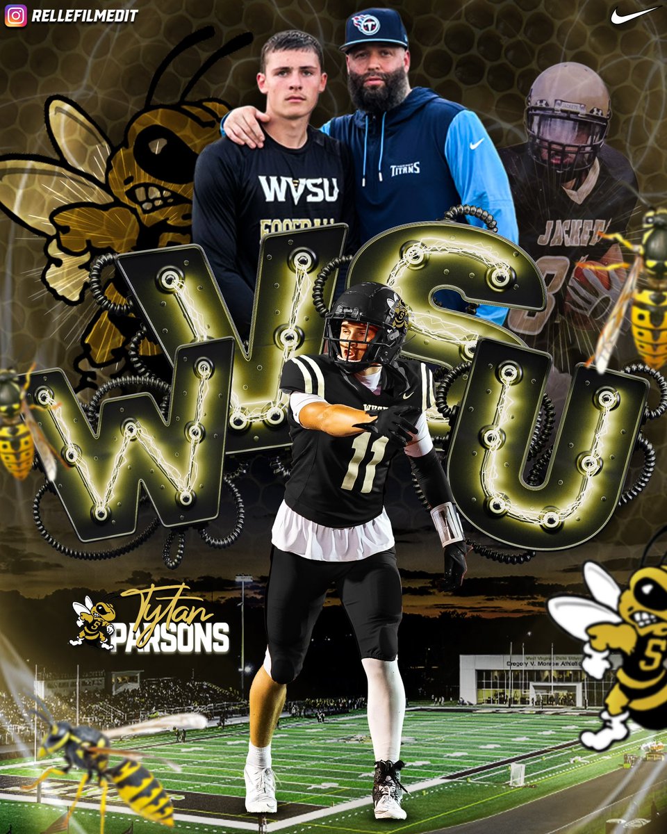 tytanparsons_2's tweet photo. Blessed to announce I am 101%committed to West Virginia State University! I want to thank my family, coaches, friends, and peers for the motivation and support along my journey! Go yellow jackets!🐝🖤

@bigredsfb @WvsuFootball https://t.co/ym66Lor4It