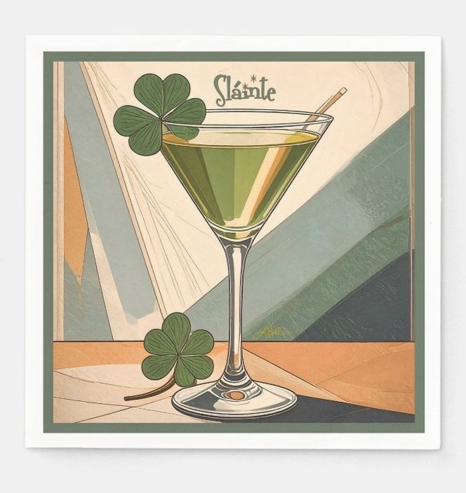 LeeHillerDesign's tweet image. ☘️🍸☘️🍸☘️
Mid Century St. Patrick's Day Shamrock Martini "Sláinte" #napkins
Item: zazzle.com/mid_century_mo…

midcentury  #Shamrock #martini #green #barware

#StPatricksDay Collection: zazzle.com/collections/11…