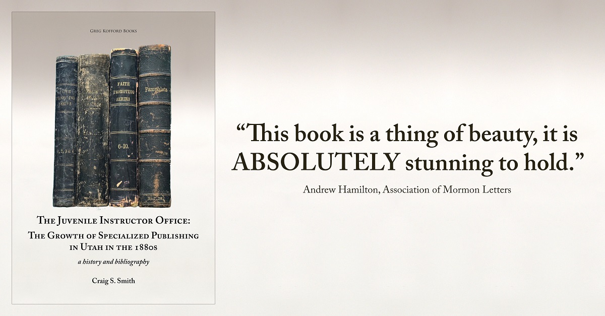 "This book is a thing of beauty, it is ABSOLUTELY stunning to hold.... It is a BEAUTIFUL thing to own. It will look very good on your shelf or book table." – Andrew Hamilton for the Association for Mormon Letters

Order your copy: gregkofford.com/.../the-juveni…