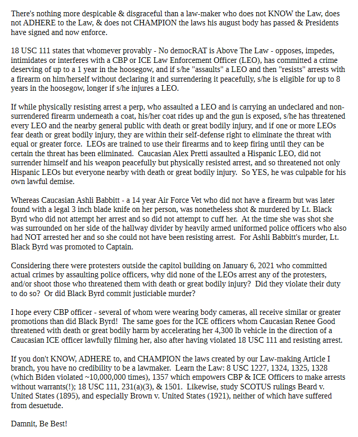 A lawmaker who does not KNOW, ADHERE TO, &amp; CHAMPION the laws his law-making body creates, should be voted out or expelled.  Write to Chris Van Hollen here: vanhollen.senate.gov/contact/email. I did.  Below is what I wrote!  National Prayer Breakfast!