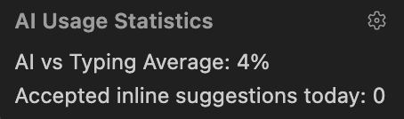 New AI "shaming" function in VScode