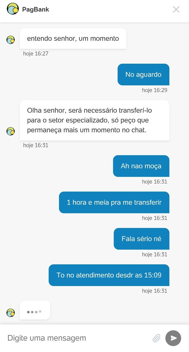 thiago0's tweet photo. Parabéns @PagBank pelo péssimo suporte 😡 https://t.co/hzCMJunQNS