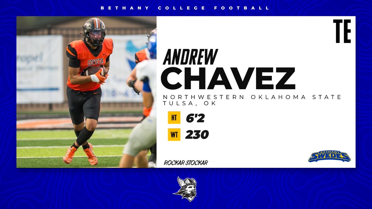 FootballBethany's tweet photo. Welcome to Lindsborg, Andrew! #RockarStockar ⚡️ https://t.co/nPFHQV6feJ