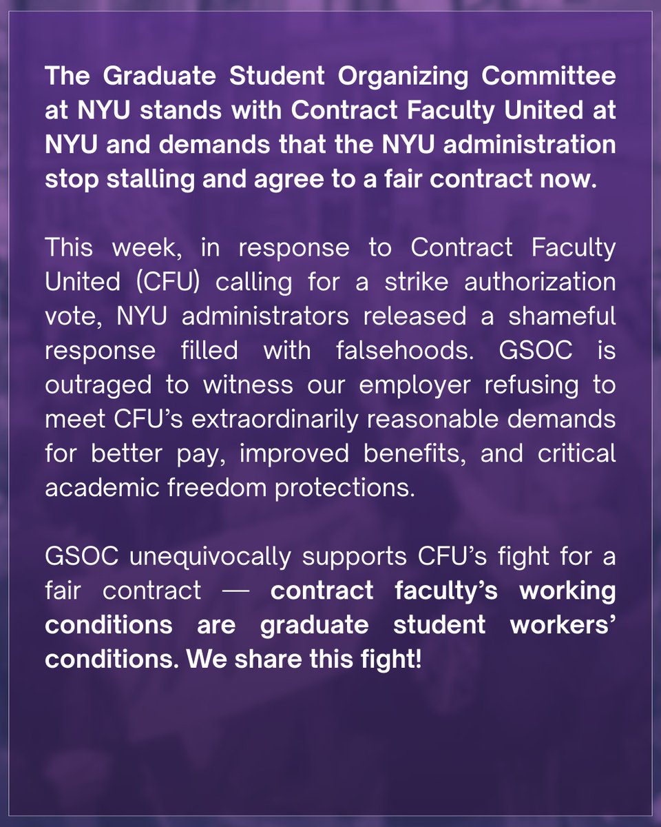 NYU GSOC|UAW tweet media