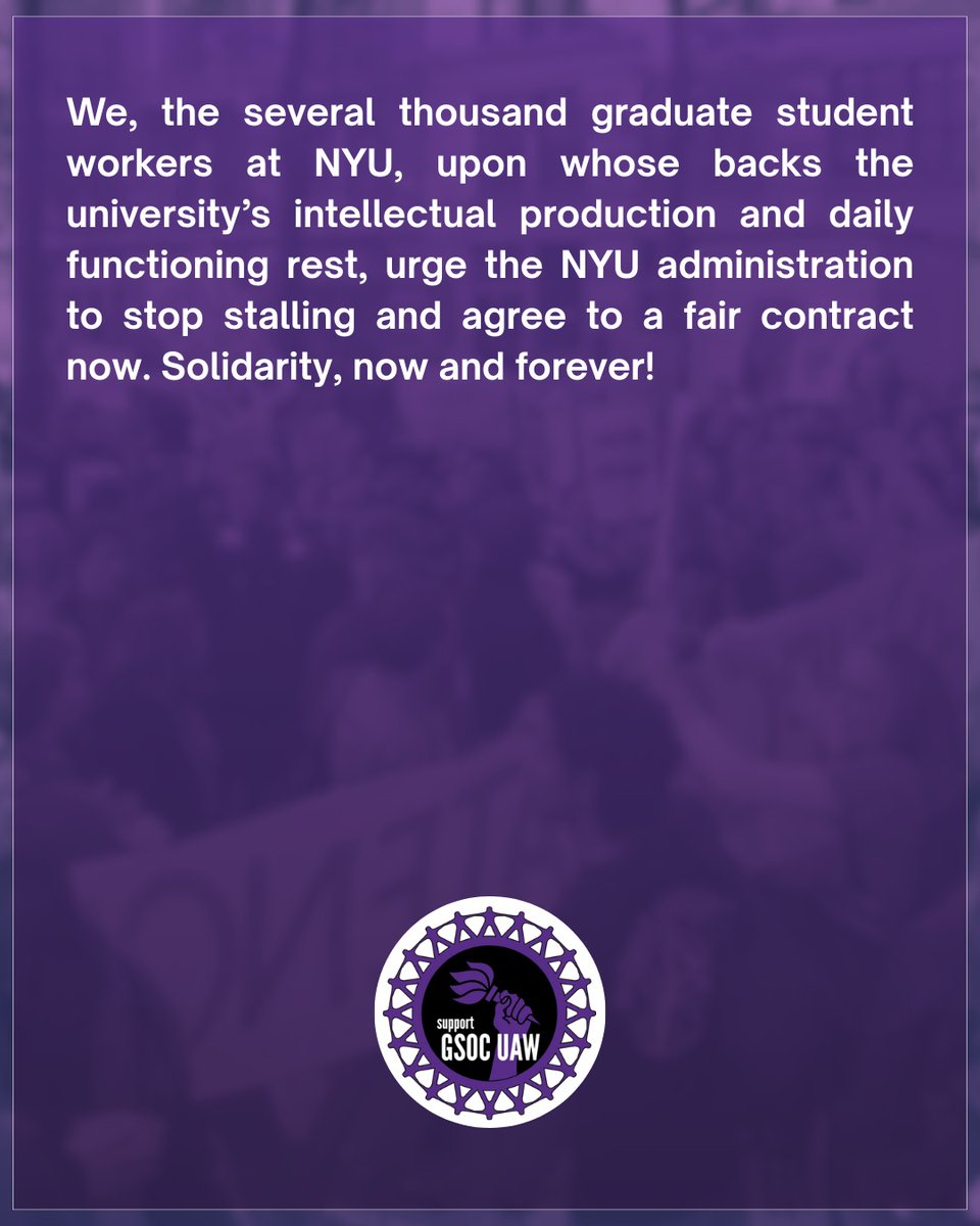 NYU GSOC|UAW tweet media