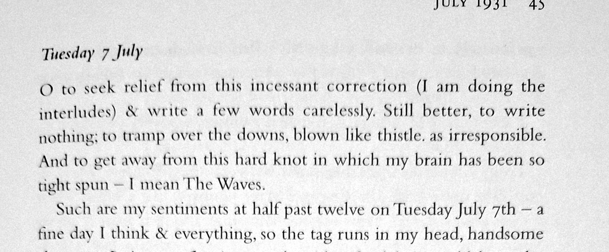 anthelme_l's tweet photo. Still better, to write nothing; to tramp over the downs, blown like thistle.

Virginia Woolf
Diary, July 1931 https://t.co/ybcvNOlwLN