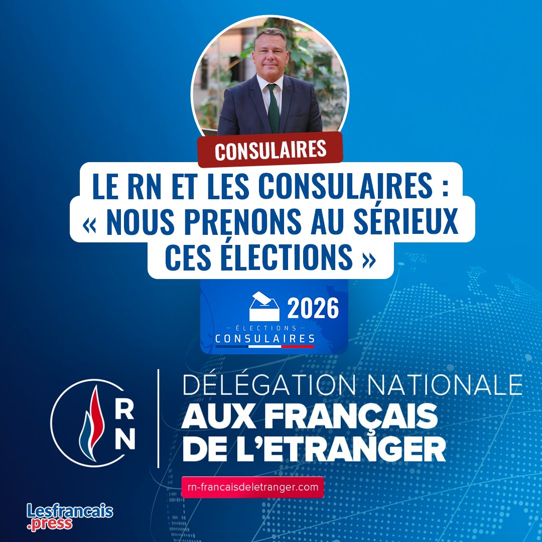 Le Rassemblement national affiche ses ambitions pour les élections consulaires de 2026 🗳
Stratégie, organisation, candidatures et objectifs auprès de la diaspora : entretien avec <a href="/jllacapelle/">Jean-Lin Lacapelle</a>, délégué national aux Français de l’étranger du RN 👉 lesfrancais.press/rn-et-consulai…

#FDE