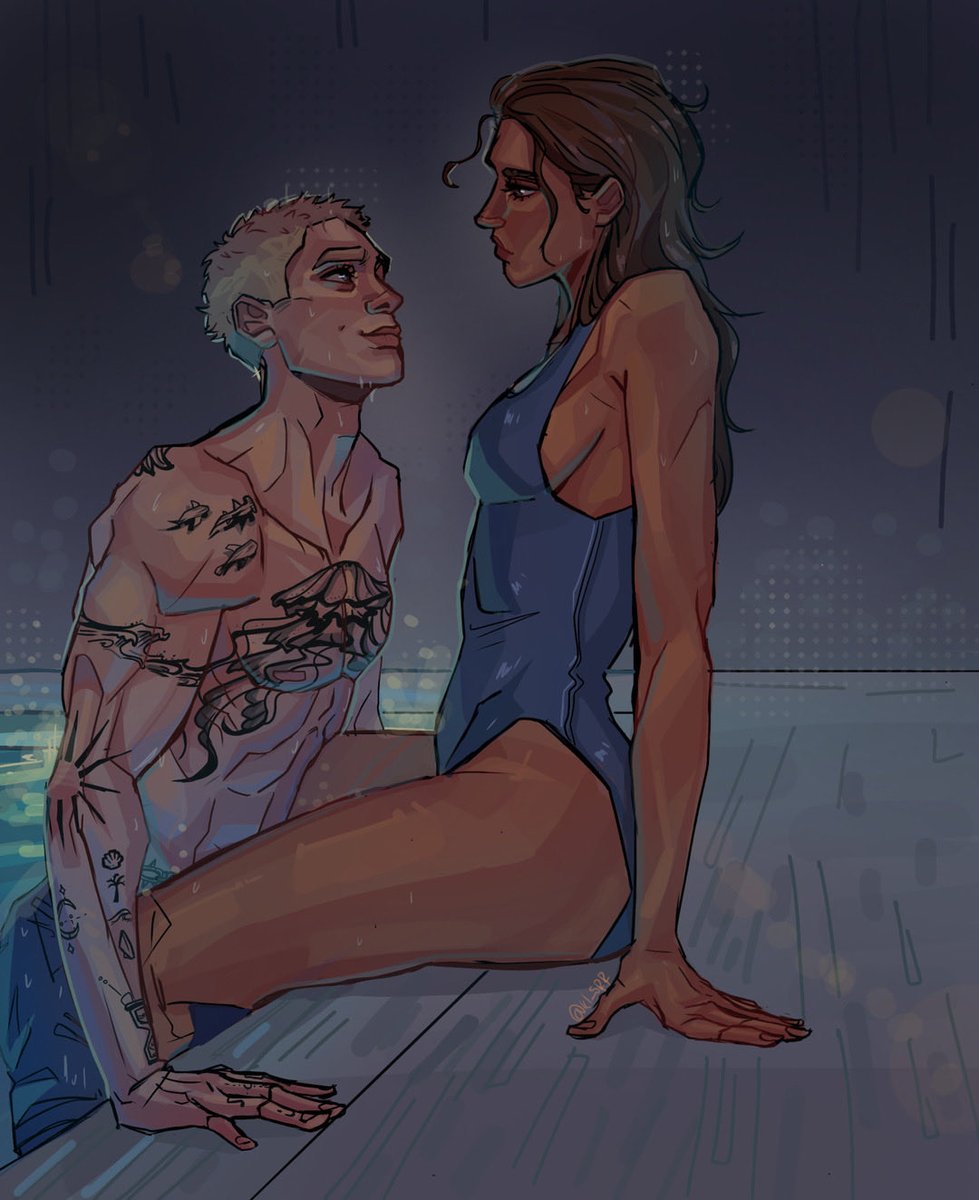 black cat x golden retriever fake dating college swimmers romance oh baby they’re taking it