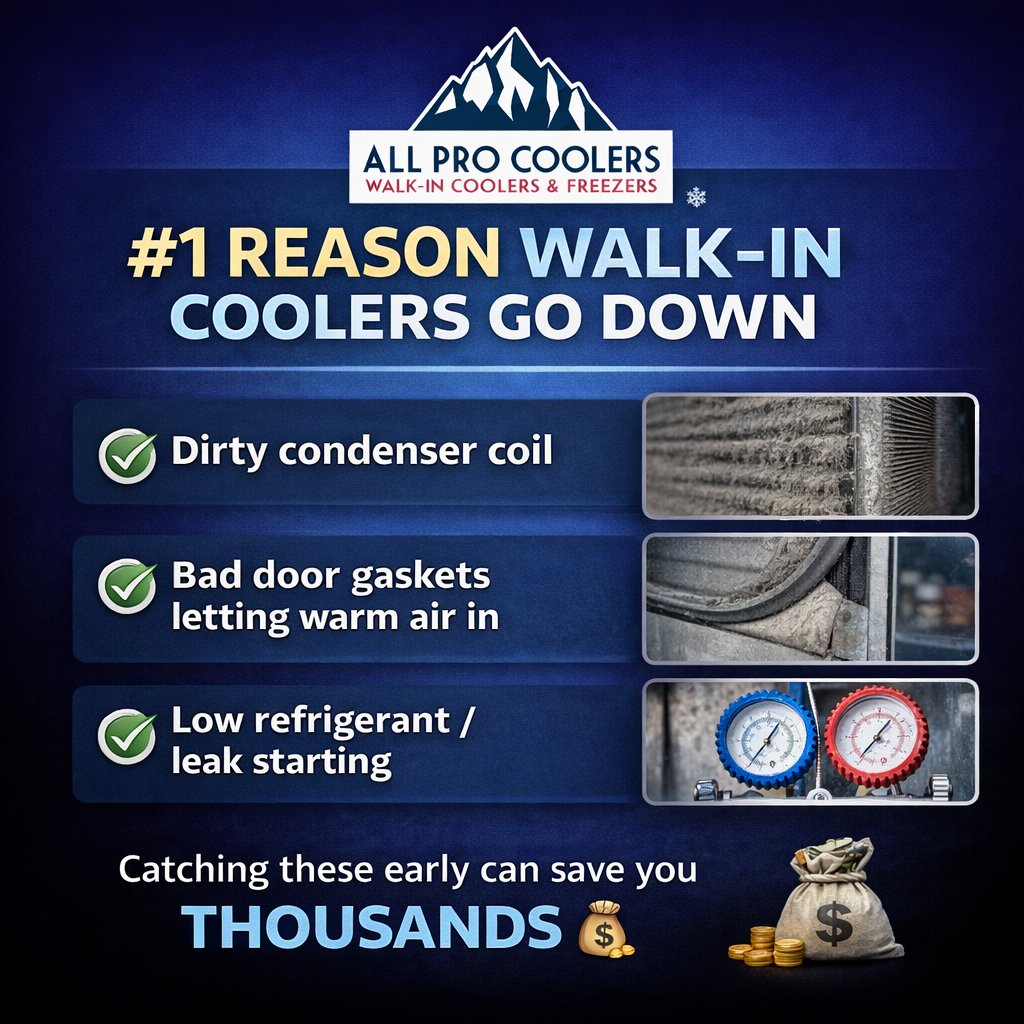 AllCoolers's tweet image. Is your cooler working like it should?

Dirty condenser coils, bad door gaskets, or low refrigerant could be costing you. Catch issues early to save THOUSANDS! Need a checkup or emergency repair? DM us *“COOLER”* 🚨💰

#AllProCoolers #WalkInCooler #RestaurantOwners