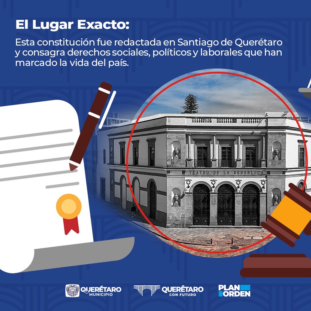 ValeriaGroA's tweet photo. 🇲🇽
Hoy recordamos que el 5 de febrero de 1917 se promulgó nuestra Constitución, el documento que sentó las bases legales, sociales y políticas de México después de la Revolución. https://t.co/WTHK6T6sPH