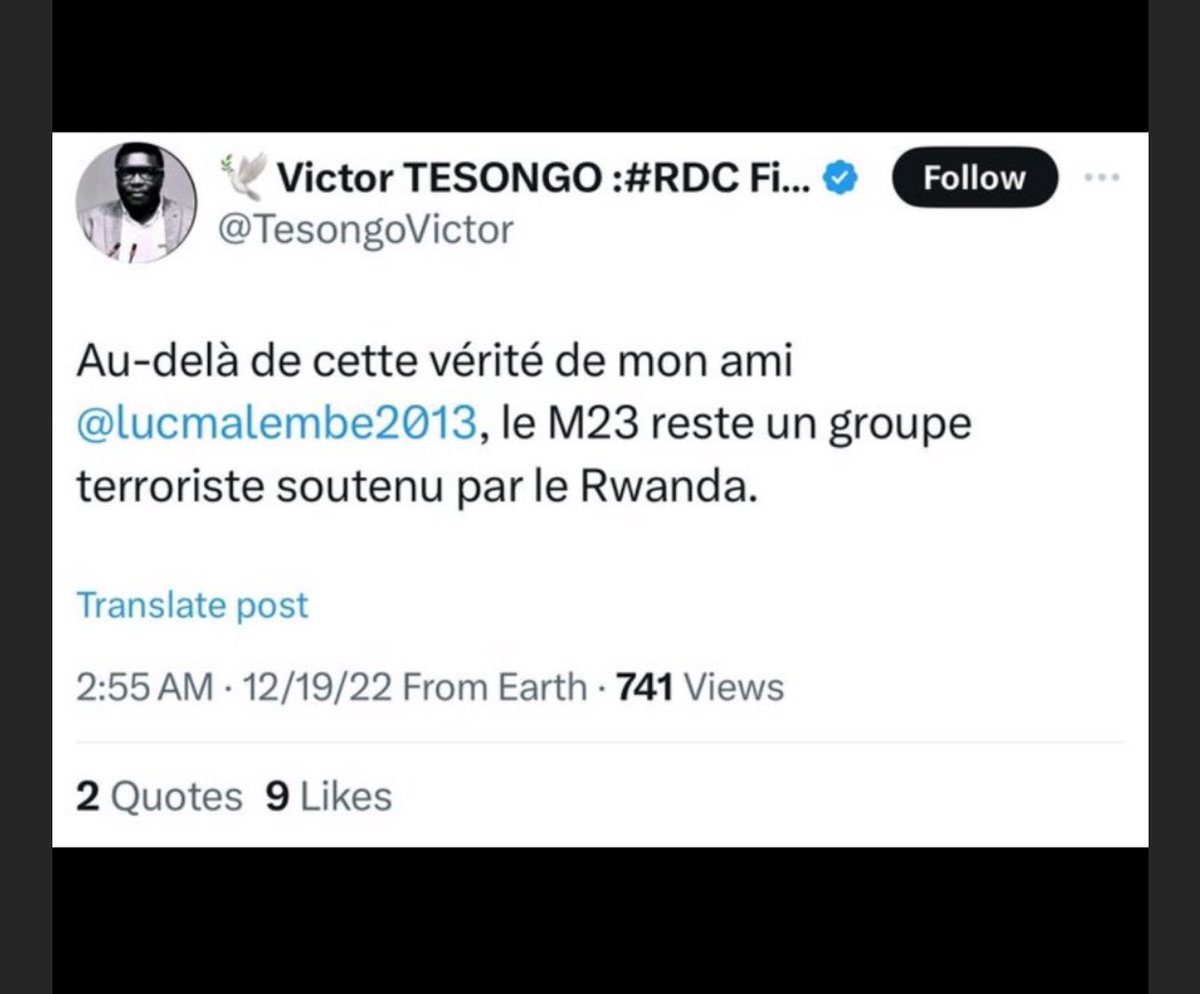 Forumsudsud's tweet photo. @TesongoVictor @SecRubio @Rawbank_sa Après avoir écrit ceci dans un passé récent tu penses qu’ils ont oublié pour te faire confiance à 100%? Okodoka !! https://t.co/txbexYnNVY