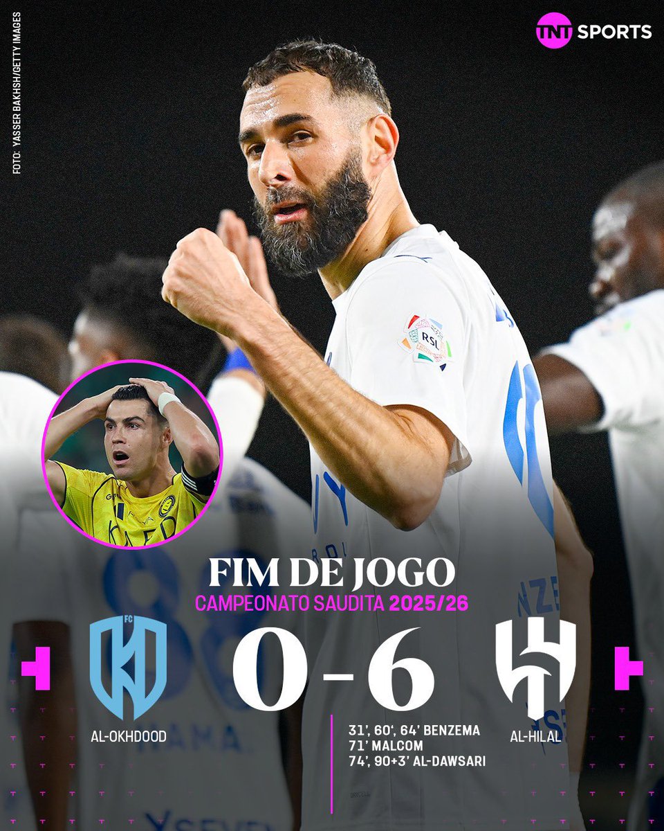 hilalstuff's tweet photo. 🚨 جنون! تصميم قناة دازرن العالمية و TNT البرازيلية بعد هاتريك بنزيما تضع صورة رونالدو 

💀💀💀💀💀💀💀💀😂😂😂😂😂😂😂 https://t.co/QmVHLCjcM6