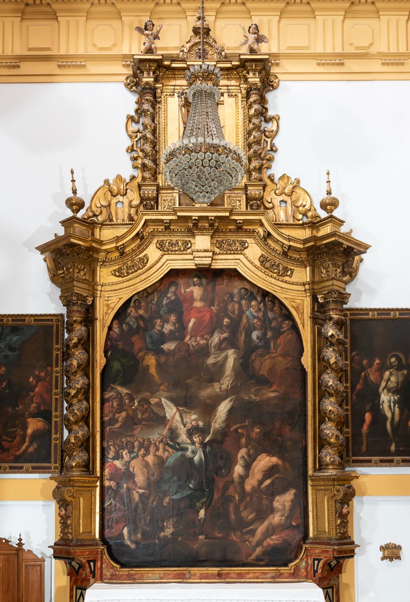 MusaeSL's tweet photo. Se inicia la restauración del Retablo de las Ánimas de San Bernardo
Hoy, se ha iniciado el proceso de restauración del Retablo de las Ánimas de la Hermandad de San Bernardo de Sevilla, empezando por la retirada del lienzo, obra de Francisco de Herrera el Viejo, https://t.co/7gzne2Lwr1