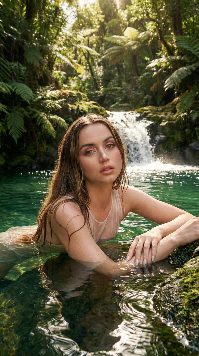 Ethereal Underwater/Water-Integrated Portrait Prompt example 3