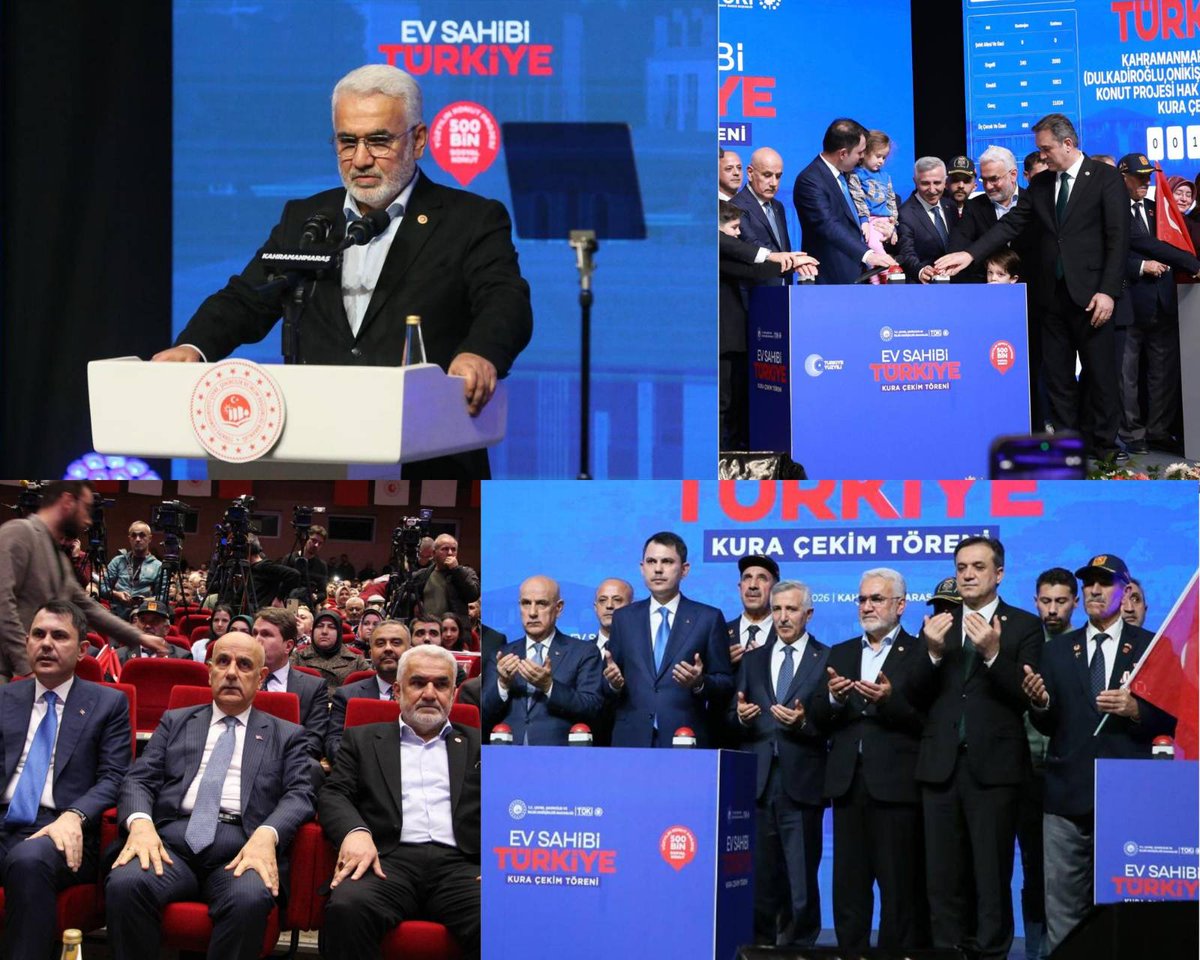 Kahramanmaraş'ta Çevre Şehircilik ve İklim Değişikliği Bakanlığı tarafından düzenlenen "Ev Sahibi Türkiye Kura Çekimi Töreni"ne katıldık.

Emeği geçenlerden Allah razı olsun. Kura sonucu hak sahibi olan kardeşlerime evleri şimdiden hayırlı olsun.