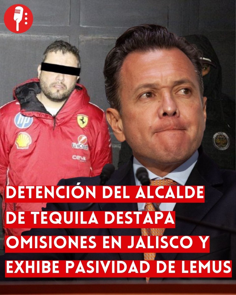 ⭕ OJO | DETENCIÓN DEL ALCALDE DE TEQUILA DESTAPA OMISIONES EN JALISCO Y EXHIBE LA PASIVIDAD DE PABLO LEMUS

Cuatro carpetas de investigación durmieron en la Fiscalía de Jalisco, pero ninguna avanzó. La única que sí llegó a una orden de aprehensión fue la de la FGR (<a href="/FGRMexico/">FGR México</a>).