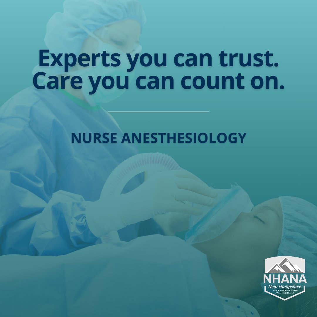 Did you know NH is home to some of the most versatile, cost-effective, &amp; trusted healthcare providers around? We're talking about CRNAs! CRNAs work across various specialties, ensuring safe &amp; comfortable experiences for patients. Learn more about CRNAs: nhana.org.
