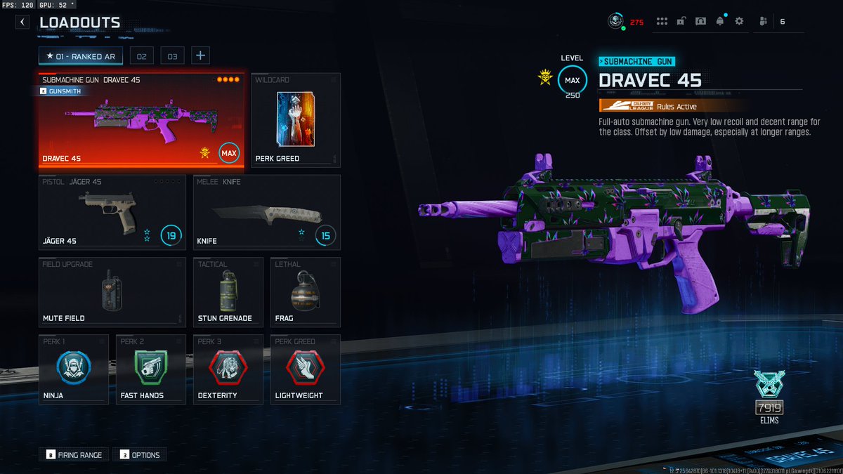 BEST DRAVEC CLASS WITH PERKS FOR RANKED PLAY in BLACK OPS 7 #BlackOps7