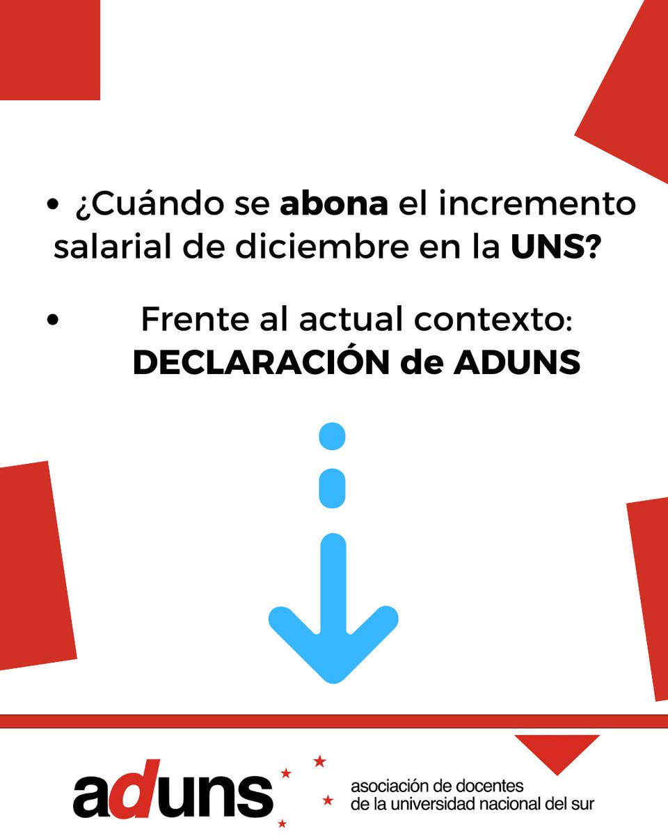 ¿Cuándo se abona el incremento salarial de diciembre en la UNS?

El 23 de enero pasado, tarde y mal, llegó el instructivo de liquidación de sueldos a las UUNN donde el Ministerio de Capital Humano de la Nación establecía, de manera unilateral, un incremento retroactivo al mes de