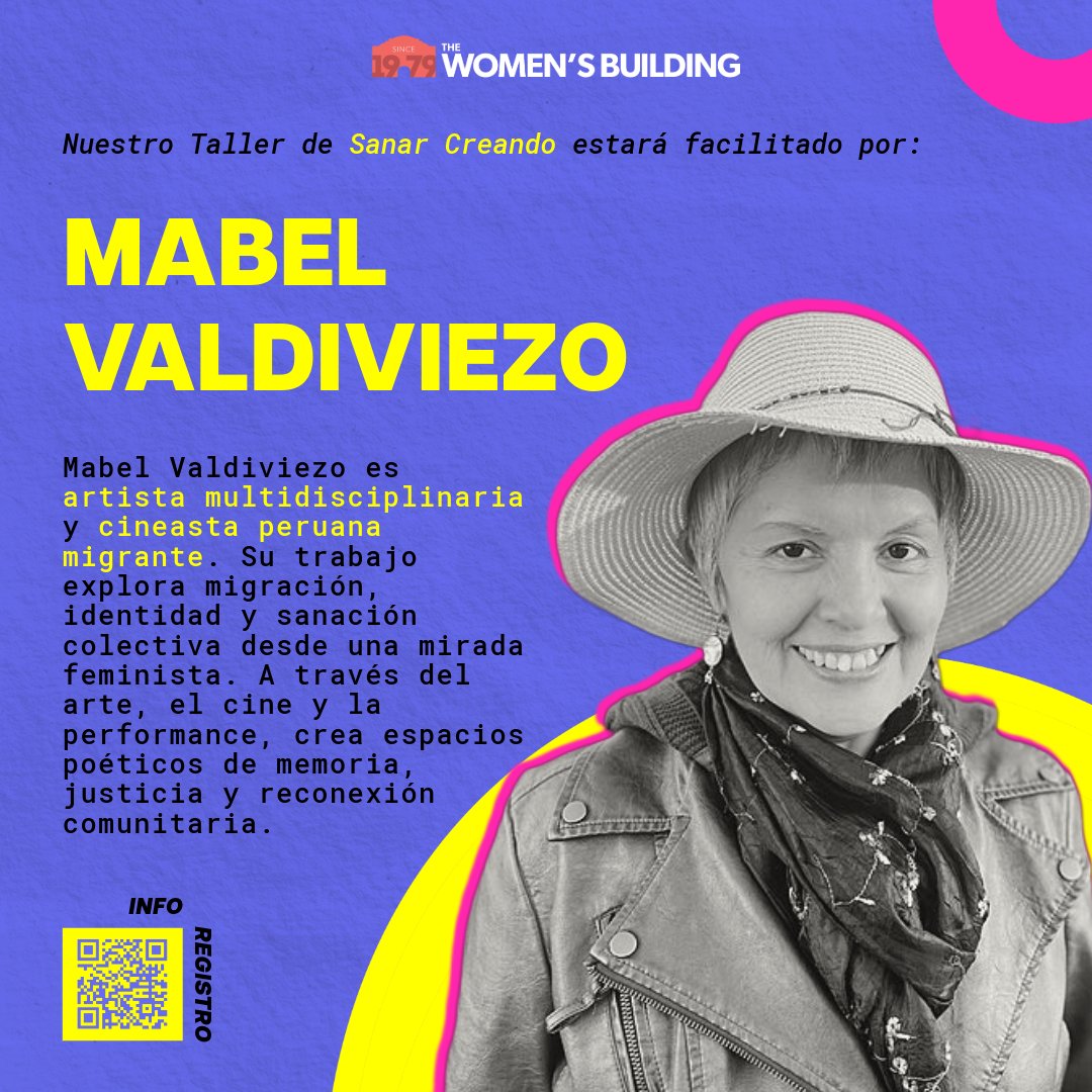 thewomensbldgSF's tweet photo. Sanar Creando comienza #hoy.

Facilitato por Mabel Valdiviezo, artista y cineasta inmigrante cuyo trabajo explora la migración y la sanación colectiva a través del arte.

🕔 Hoy de 5 a 7 PM | 📍 @thewomensbldgSF 

Registro necesario  https://t.co/joAjU9fH0j https://t.co/jGTFyS6Oyc