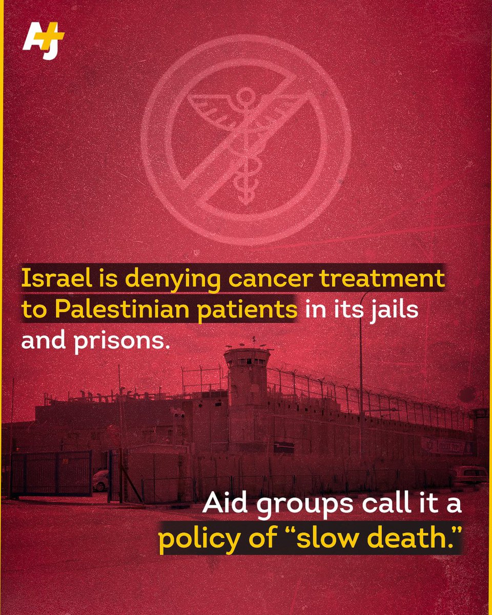 Israel is denying cancer treatment to at least 26 Palestinians held in its jails and prisons, says a new report.
At least 84 Palestinians have died in Israeli custody since October 2023, including a 17-year-old killed by malnutrition and medical neglect.