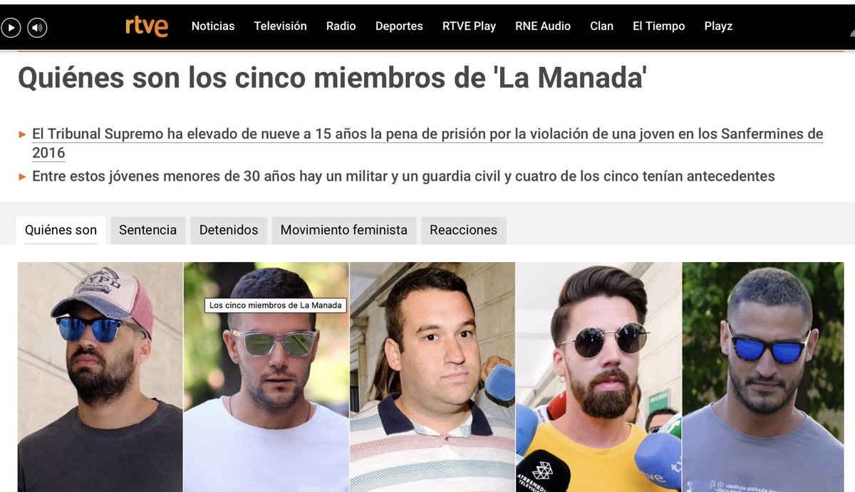 Yo no me explico ese interés en ocultar el origen de los delincuentes.
Cuando el caso de “la manada de Pamplona”, la propia RTVE nos los identificó con pelos y señales, regodeándose de que hubiera entre ellos un militar y un guardia civil !!
Cuando se quiere solucionar un