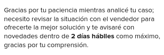 sqall666's tweet photo. @Mercadolibre cada vez peor con el servicio de post venta, ahora implementaron un bot/ia inútil y lentísimo para responder. Necesito devolver un producto malo y me van a responder recién en 2 días hábiles! Una verguenza los ladrones libres! https://t.co/jPh2B8Oyk1