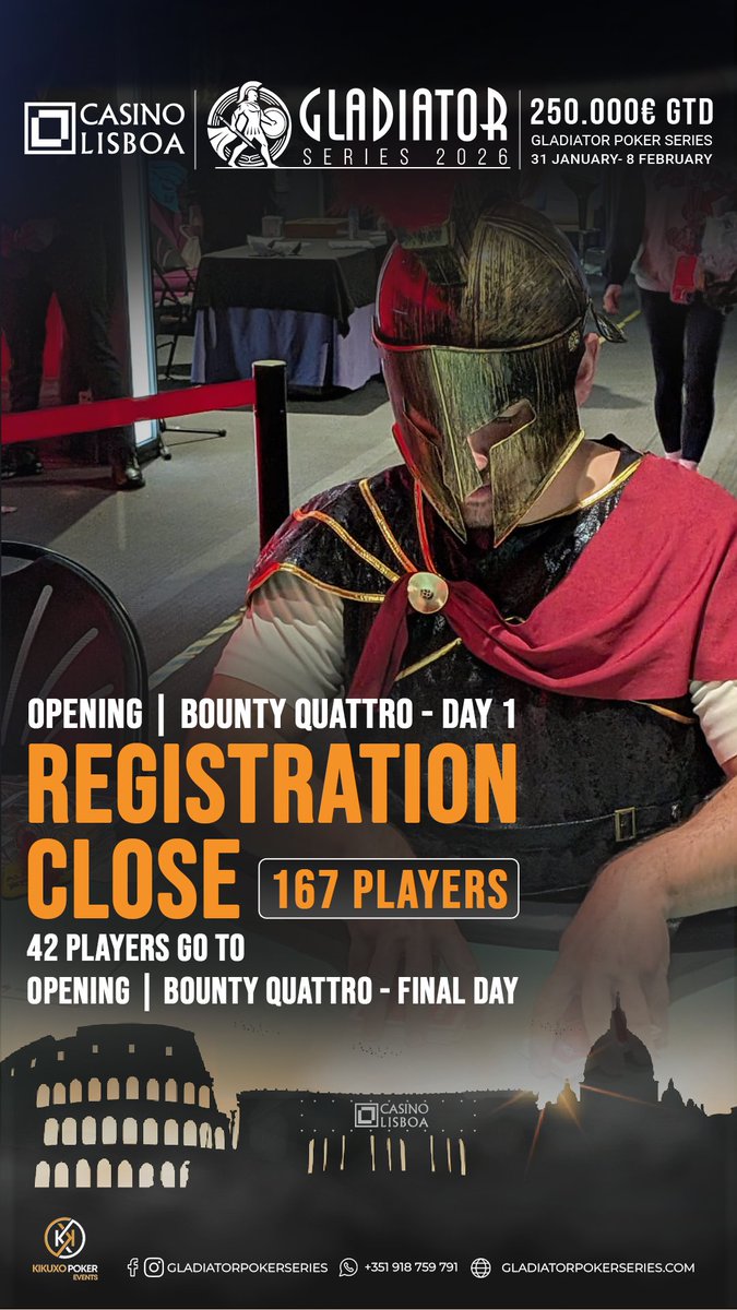 Gladiator Poker Series tweet media