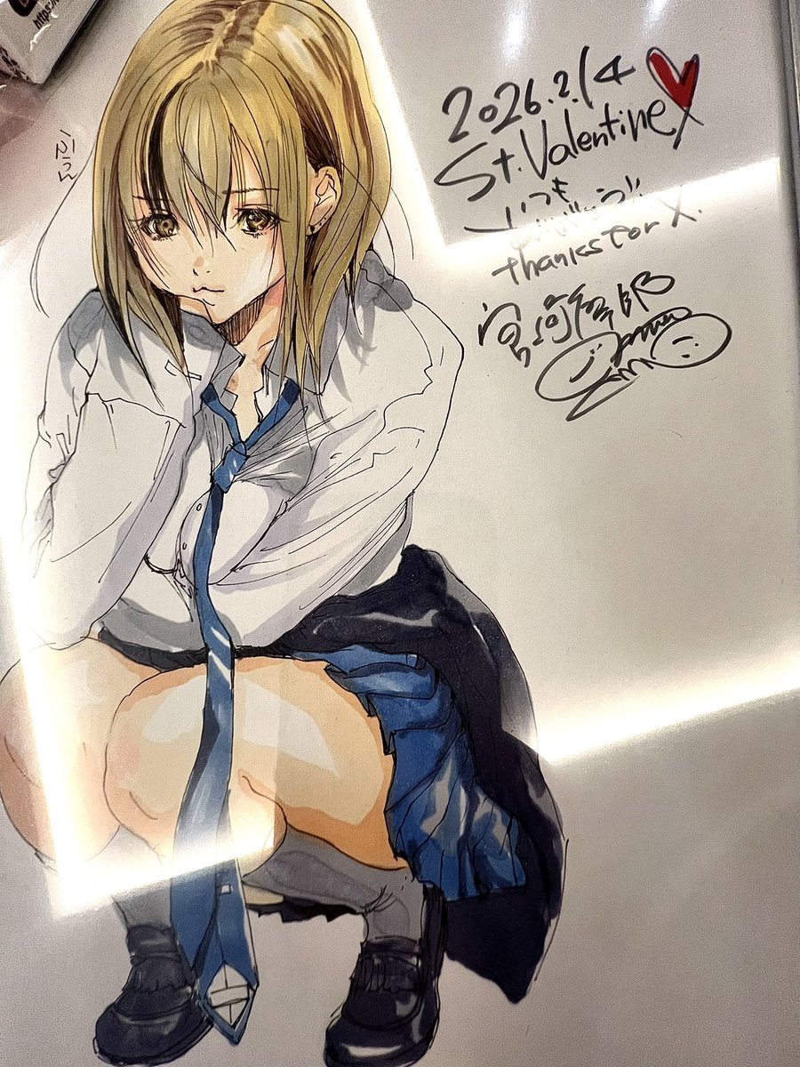 miyazakimaya's tweet photo. 【バレンタイン💌プレゼント企画】

イラストプレゼント🎁

◎こちらのツイートを
イイネ➕リポスト
◎アカウントをフォロー頂いた方から
抽選一名さまに
画像の宮崎摩耶直筆イラスト画
(b5薄いケント紙を額装)
を、
ささやかながらバレンタインの
プレゼント🎁をさせていただきます❣️
お気軽にご参加ください😋

ノベルティのオリジナルイラストチョコ🍫がオマケでつきます。

締め切りは
2月12日夕方6時まで
抽選結果は2月１２日深夜11時、
Xのスペースにて配信予定。
Instagramからの二重での
ご参加も可能です★
是非是非よろしくお願い申し上げます🤲