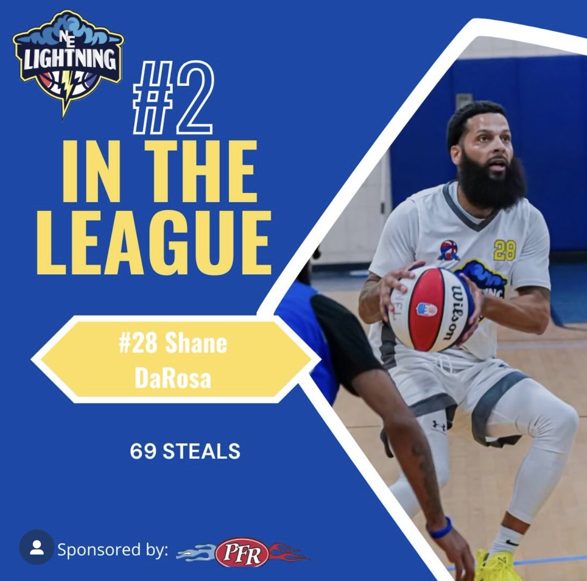 lightning_aba's tweet photo. Congratulations to Shane DaRosa for ranking #2 in the league for steals this season. https://t.co/wEYPgxk876
