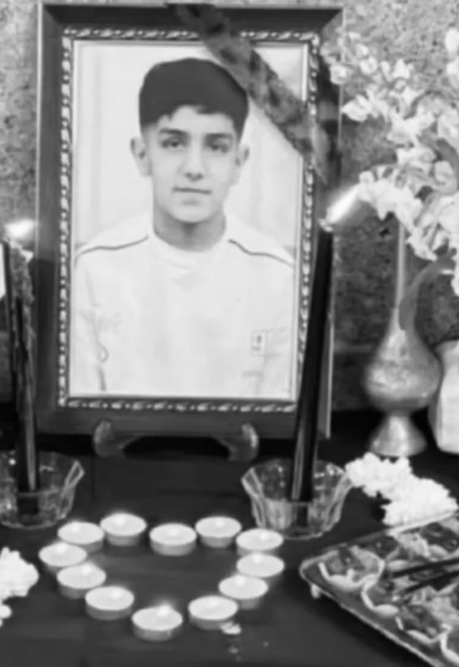 Abolfazl Vahidi
13 years old 
Killed by security forces
(January 8, 2026)
📍Tehran, Iran

#IranMassacre‌ 
#JavidShah