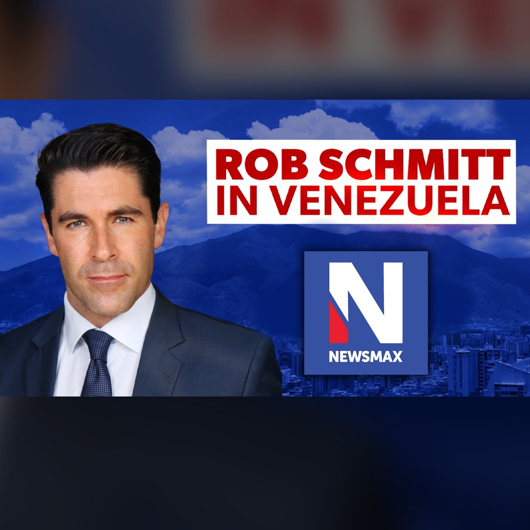 NEWSMAX's tweet image. NEWSMAX CEO Chris Ruddy, host Rob Schmitt just landed in Caracas to talk with top leaders on the Trump/Rubio plan to 'Make Venezuela Great Again!'

TUNE IN Friday for Rob’s live reports from Venezuela on NEWSMAX! nws.mx/tv