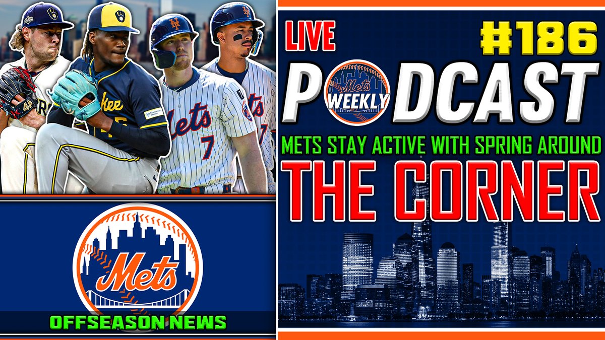 MetsWeeklyPod's tweet image. NEW EPISODE OF THE PODCAST IS NOW AVAILABLE ON ALL LISTENING PLATFORMS 🚨

Mets STAYING ACTIVE with Spring Around the Corner + Baty/Vientos RUMORS | Mets Weekly Podcast #186

🎧 open.spotify.com/show/10FcmhJ5H…
📺 youtu.be/7J2JEhuBv-I