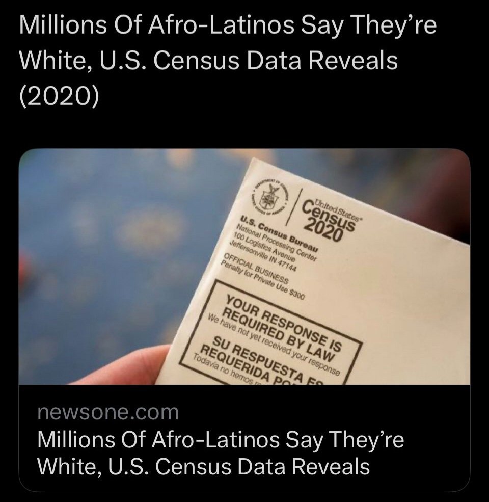 <a href="/TheRoot/">The Root</a> Are you calling Afro Latinos Black folks?......smh