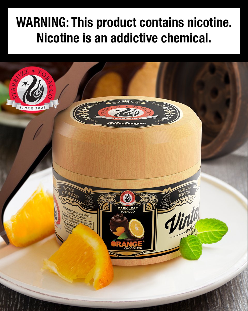 Do “truffle” yourself to #smoke #Orange #Chocolate® dark-leaf #shisha, from our #Vintage by Starbuzz® #Tobacco line. 💨🍊🍫 Check your local smoke shops for this luxurious delicacy or order it online from ShopStarbuzz.com.

#theultimatehookahexperience #hookah