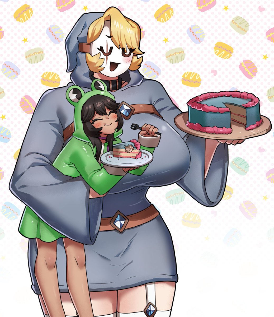 Bakalorin's tweet photo. 🎂Happy Birthday to my favorite Frog-mom-dad @FreakinFuzz !
Sweet 🎨by @Dalsegno_eoeo https://t.co/VF1oYUnIDR