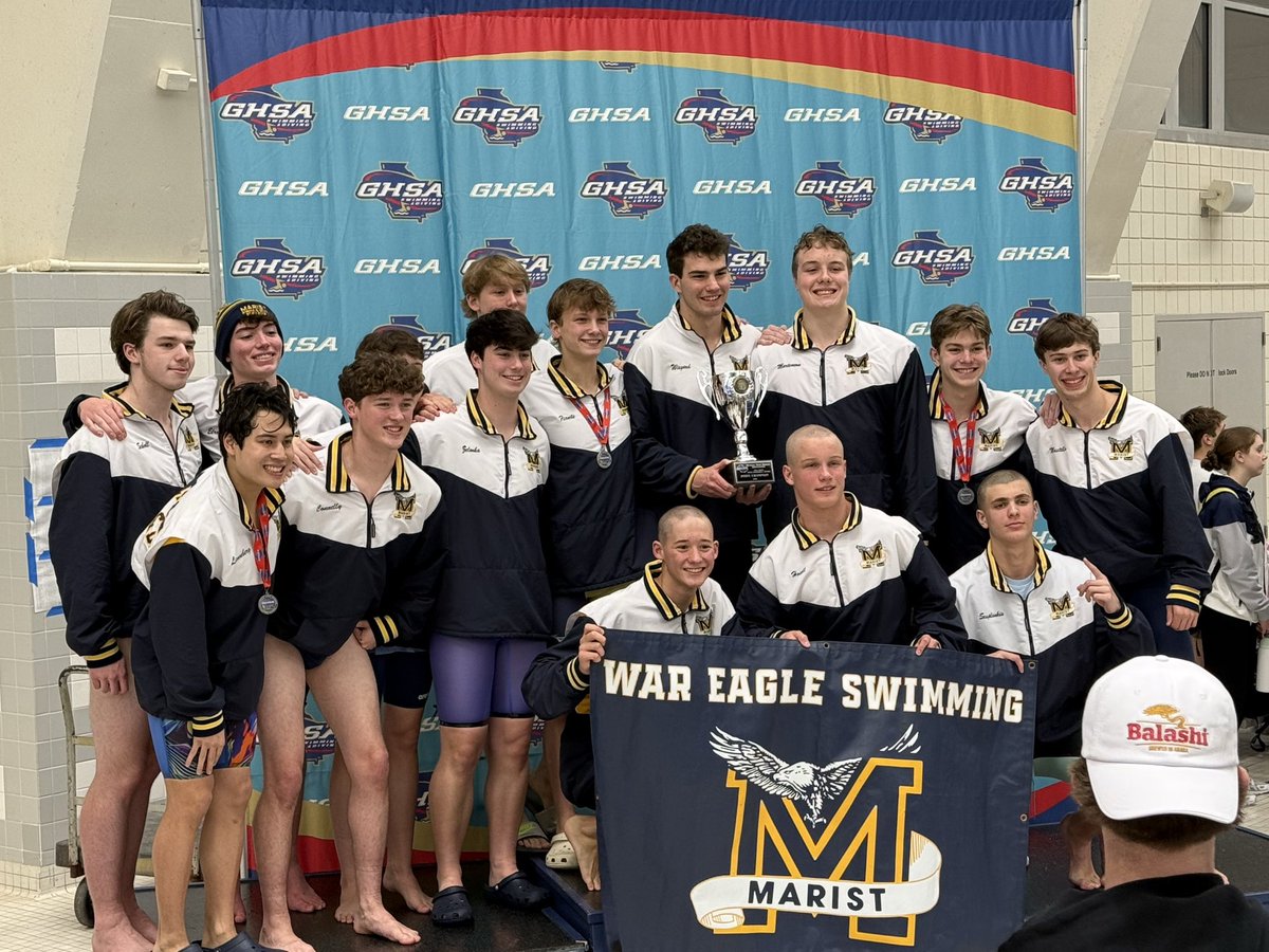 dwaugh3's tweet photo. Swim takes state title in boys and girls against loaded field!  Fly High!! https://t.co/S9Lvrl0Pkx