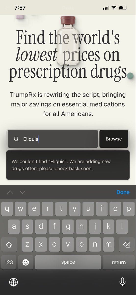 MrZachWagner's tweet image. Pharmacist here. This is literally shit. Actually just goodrx and almost only on brand name drugs, many of which have much cheaper generics. Doesn’t even cover some of the most basic drugs seems daily