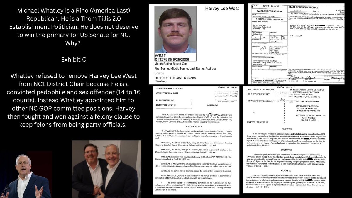 MattZimmerman26's tweet image. I am gonna keep posting how bad Whatley of a candidate is for NC Senate. Thousands of people are now calling for Whatley to drop out of the race because he is worse than Thom Tillis. 

He's a rino when he won't even remove a convicted pedophile from his NC 1 district position.…