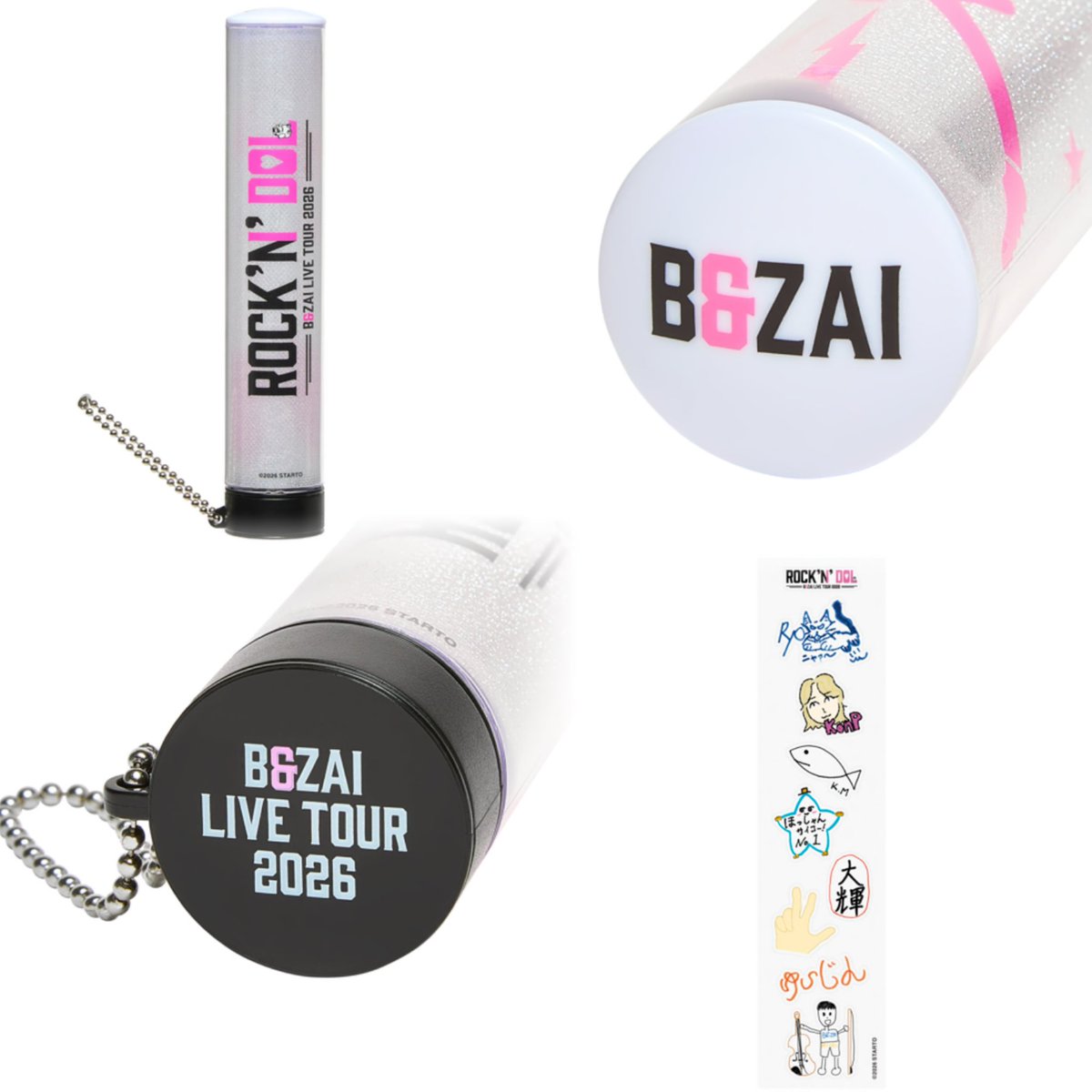 B&ZAI LIVE TOUR 2026 -ROCK'N' DOL- ペンラトップ・Tシャツ #BandZAI