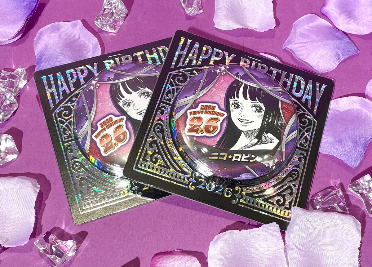 新商品】原画商品 バースデイ缶バッジ ニコ・ロビン 550円(税込) 好評