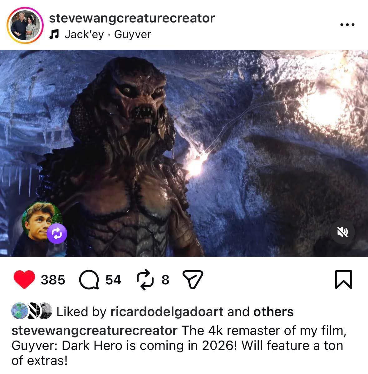 The hype has caused me to ascend. 

<a href="/DavidBHayter/">David Hayter</a> growling, “I’m not the one with the claws,” in 4K needs to be injected into my veins asap.

<a href="/ArrowFilmsVideo/">Arrow Video</a>, is this your work?

#Guyver #GuyverDarkHero